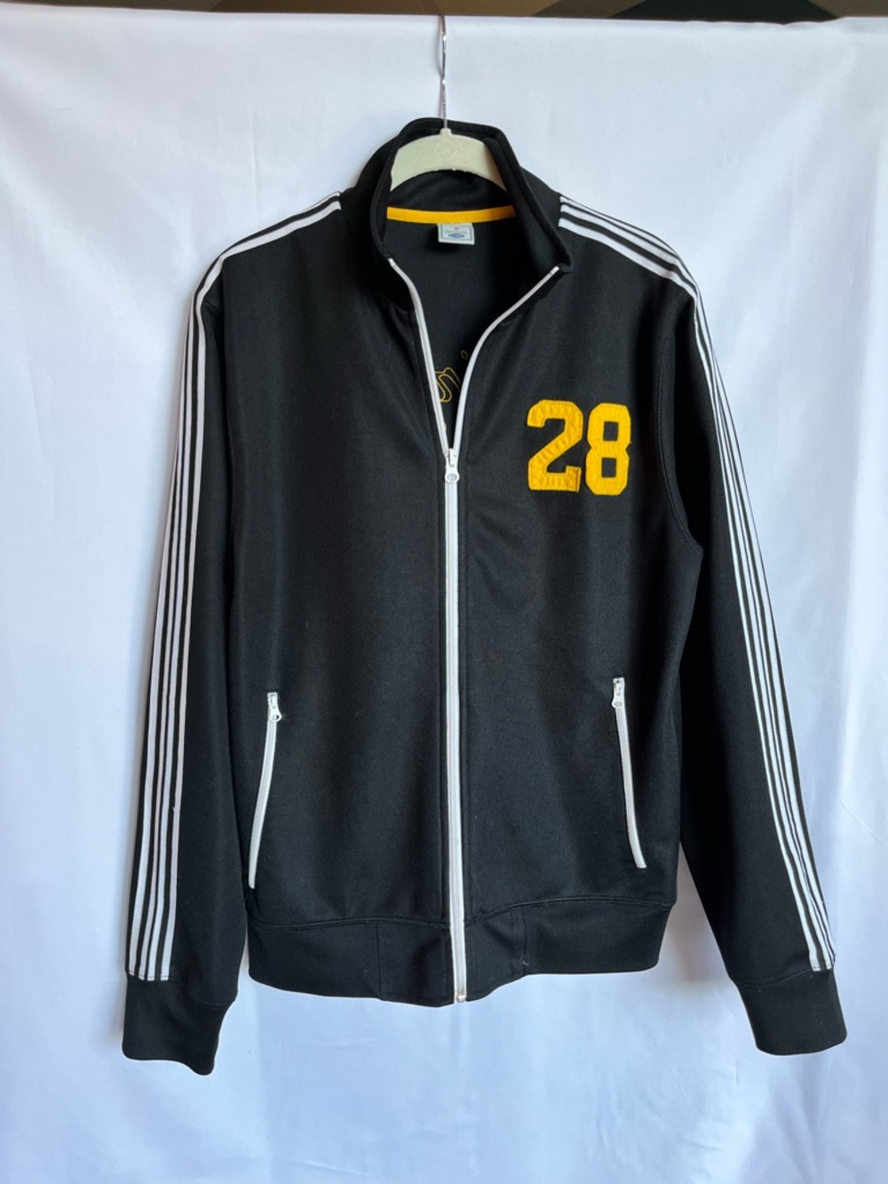 Old Navy Y2K Maverick’s Track Jacket with Yellow '28' Patch